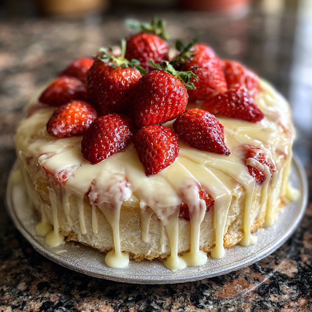 Vanilla Jellycat Birthday Cake with Strawberries