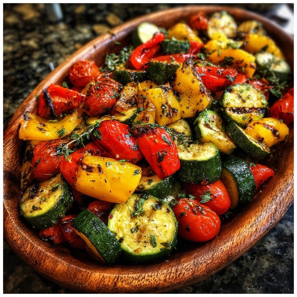 Healthy Lemon Herb Grilled Veggies