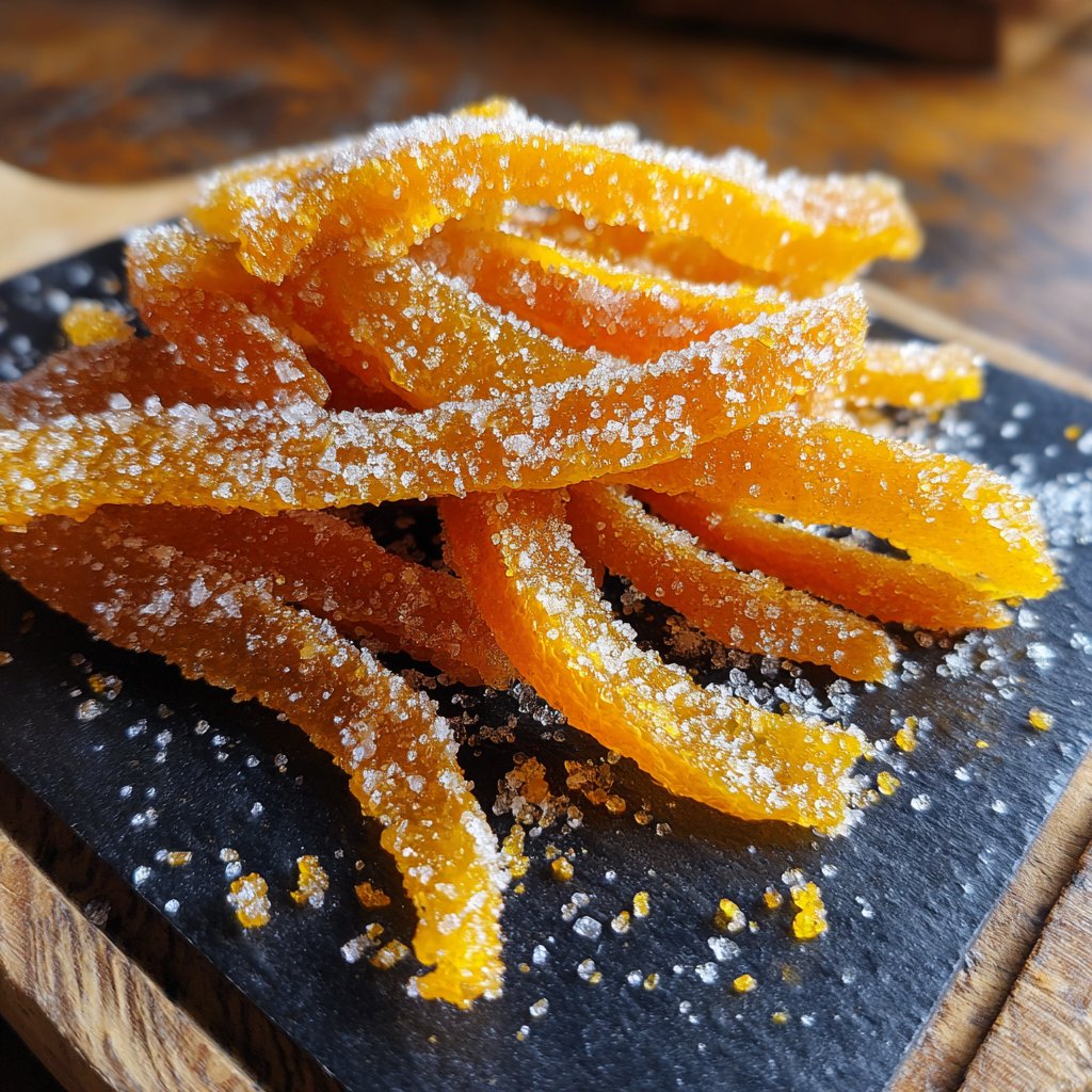 Candied Orange Peel Sweet Twists