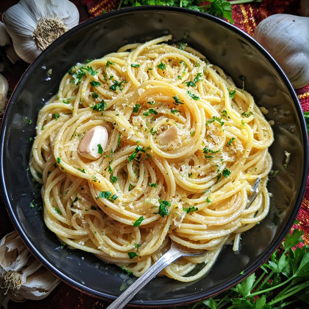 One Pot Creamy Garlic Pasta