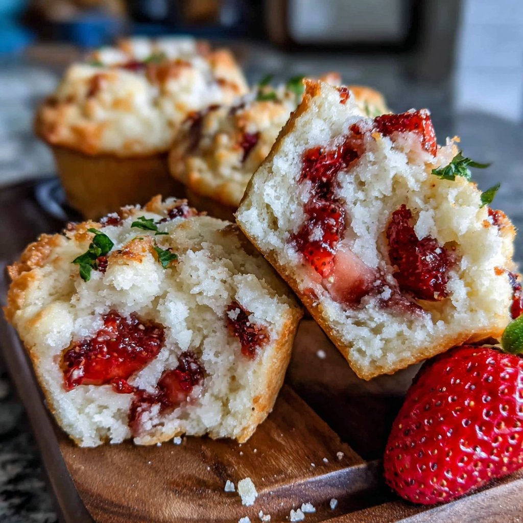Chewy Strawberry Snack Muffins