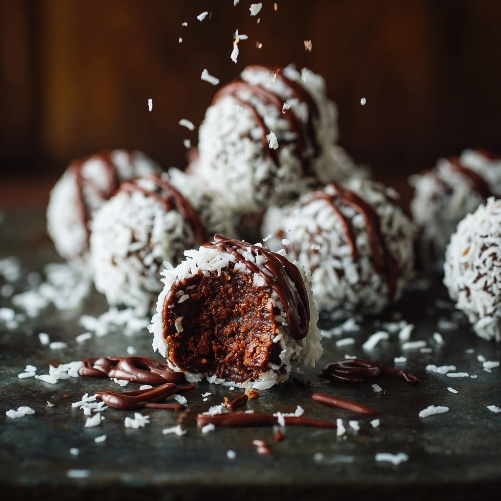 Sweet Chocolate Coconut Truffles